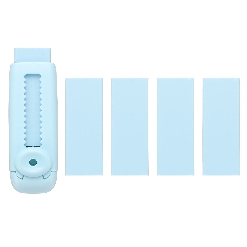 5 Pack Erasers, Pencil Erasers Large Eraser Push Pull Cute Soft, Blue
