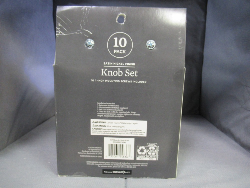 SATIN NICKEL FINISH KNOB SET