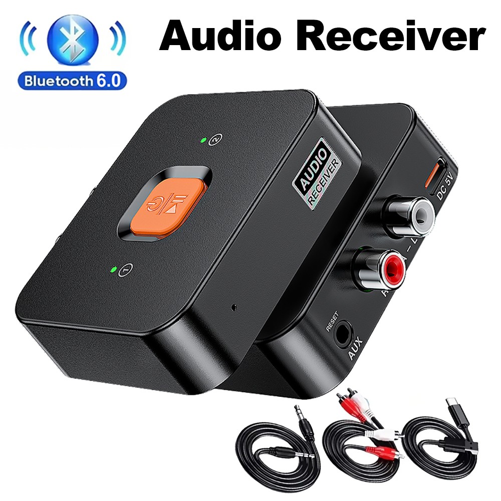 Bluetooth 6.0 Receiver Wireless Audio Adapter Low Latency Fr Home Stereo/Speaker