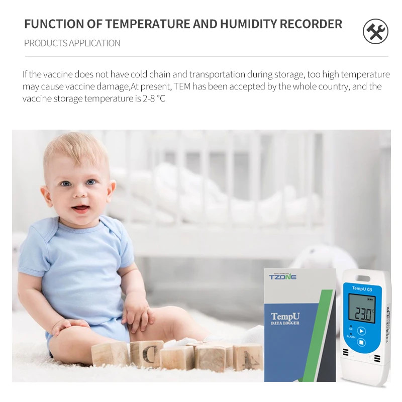 USB Temp & Humidity Data Logger Reusable RH TEMP Recorder Data Logger Humiture