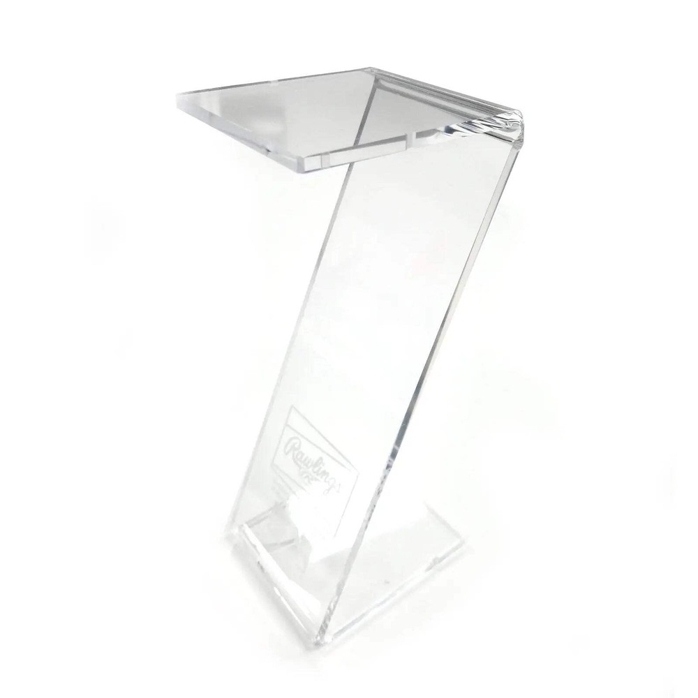 Authentic Rawlings Engraved MLB Baseball Clear Helmet Display Stand