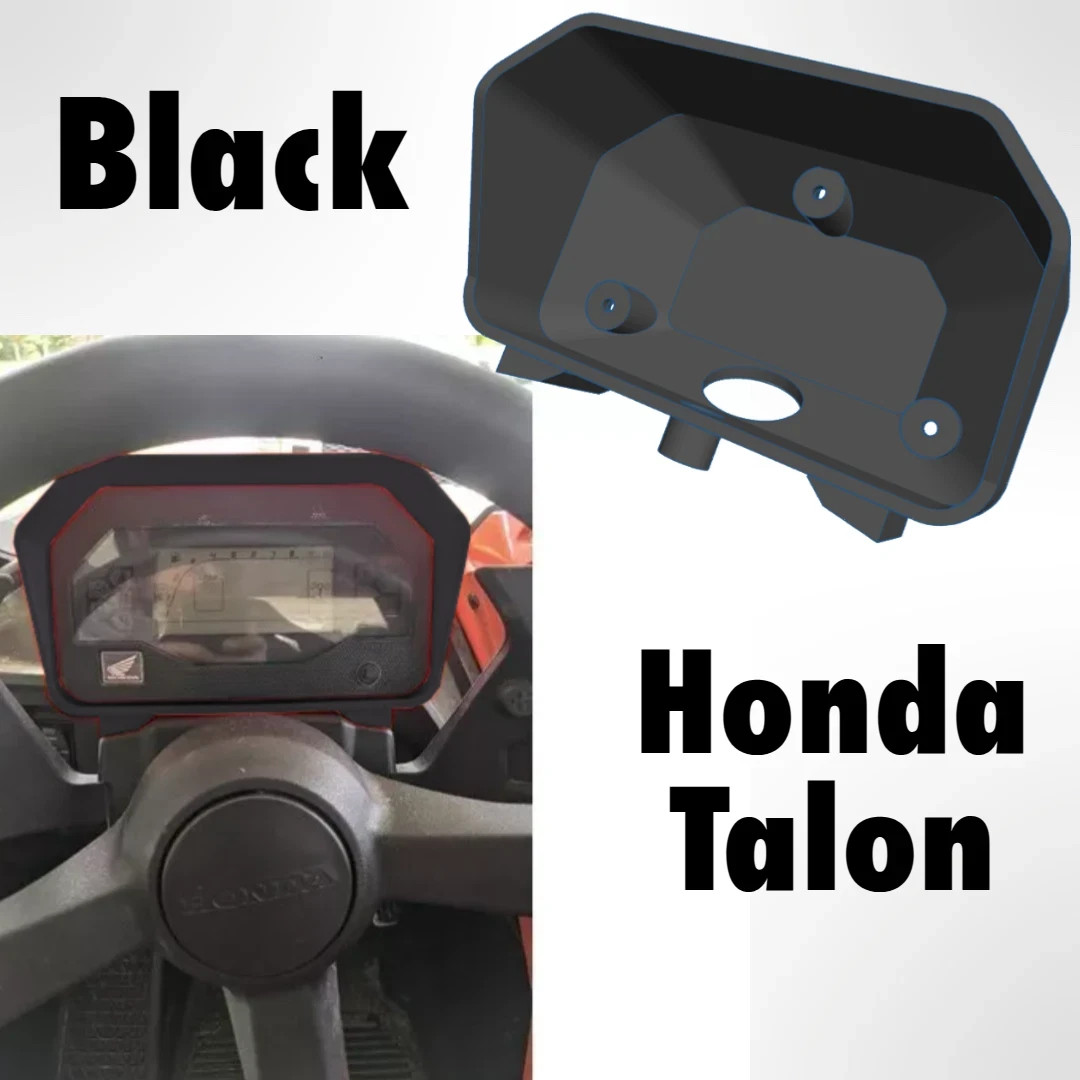 Honda Talon Gauge Cluster Relocation Hood Kit - USA Seller *BLACK*