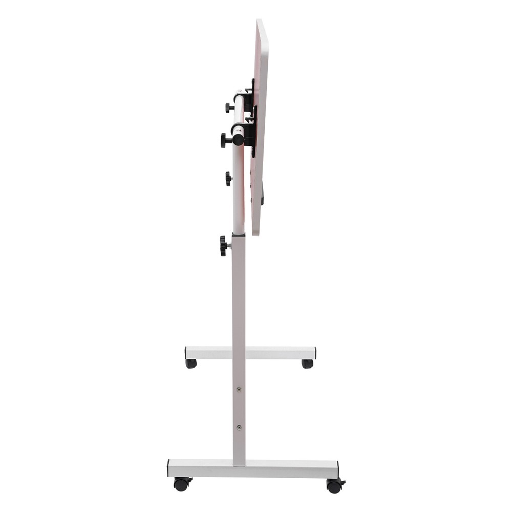 Adjustable Height Office Rolling Laptop Table Stand Bed Side Computer Desk Stand
