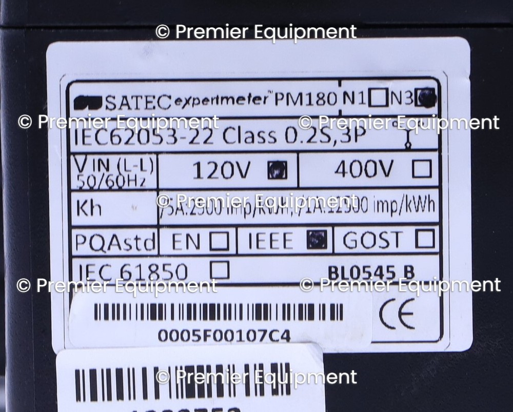* SATEC EXPERT METER PM180 N3 POWER QUALITY ANALYZER