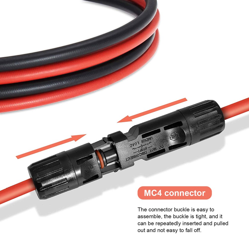 10 AWG Solar Panel Extension Cable Wire Connector Set for Solar Panel Kits US