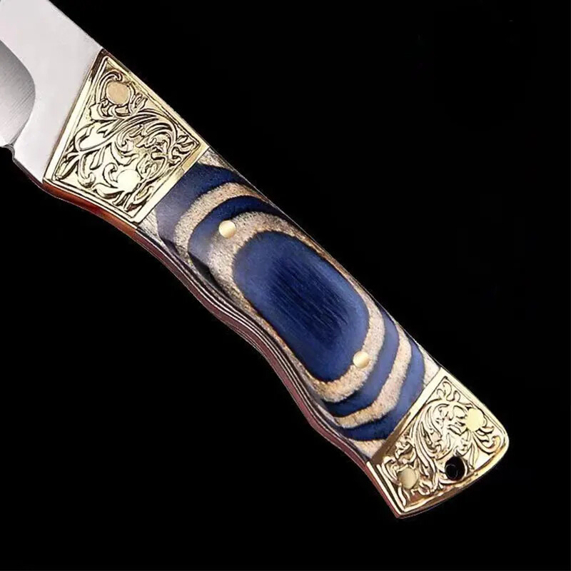fruit knife with colored wood handle for BBQ steak knife sharp steel