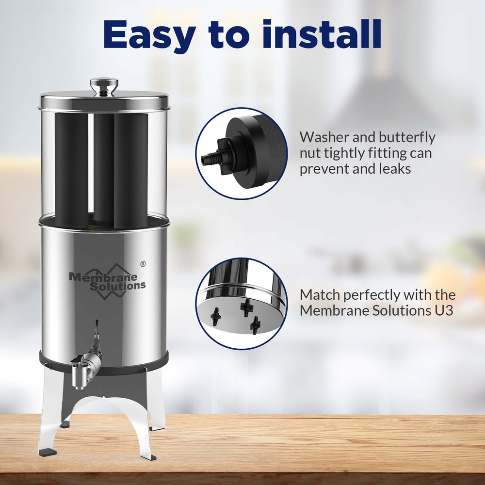 Black Water Filter Replacement for Berkey® Gravity Water Filter System,fit BB9-2