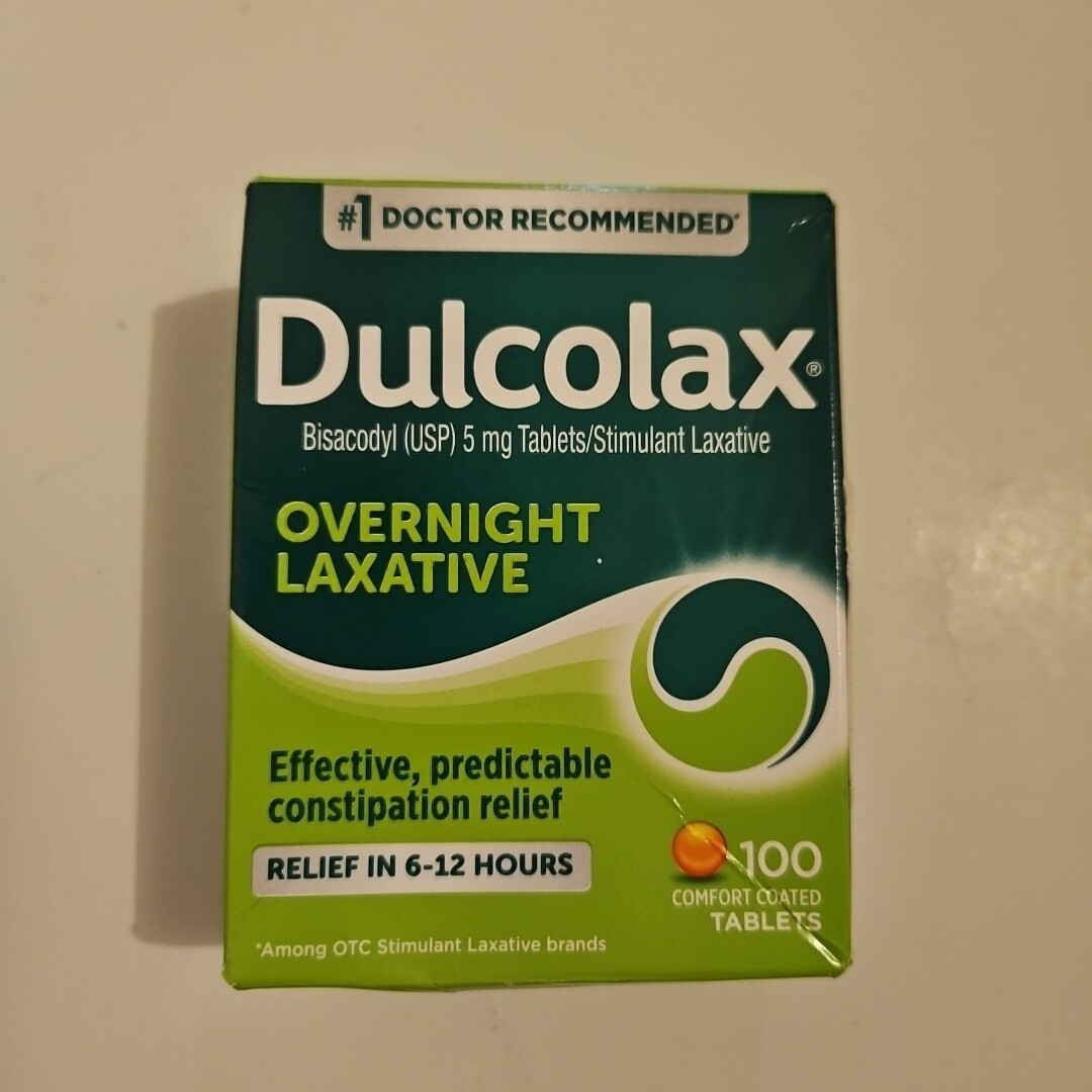 Dulcolax Laxative Tablets Reliable Overnight Relief 100 Ct Exp 2025+