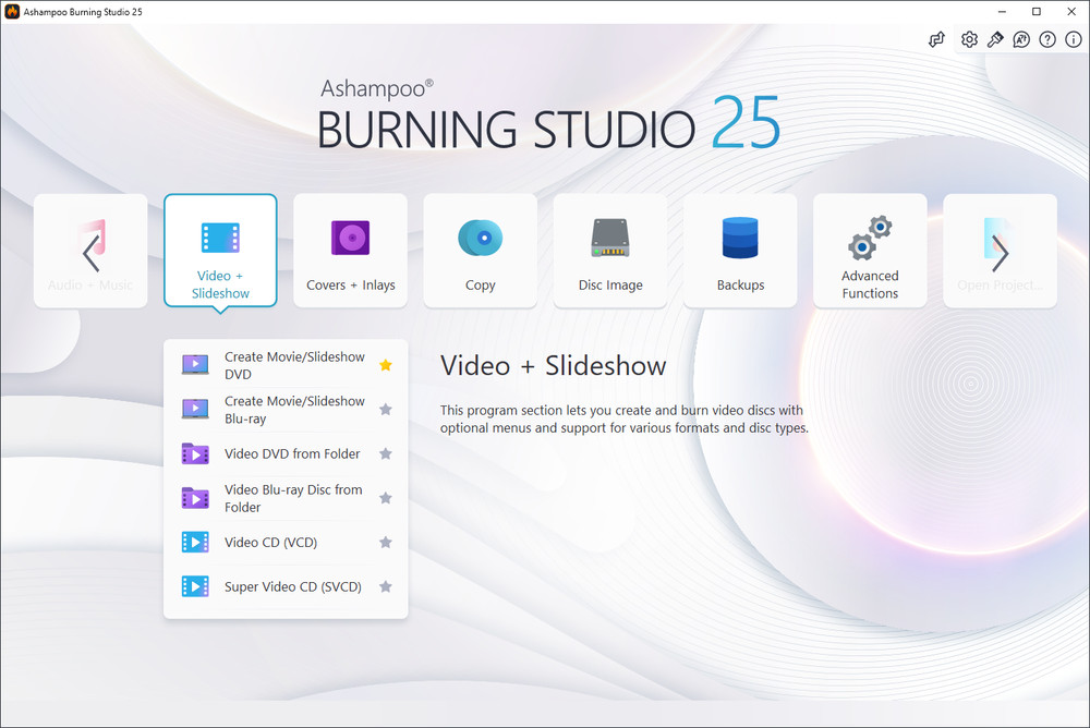 Ashampoo Burning Studio 25 - CD DVD Burning Software - CD or DOWNLOAD PC