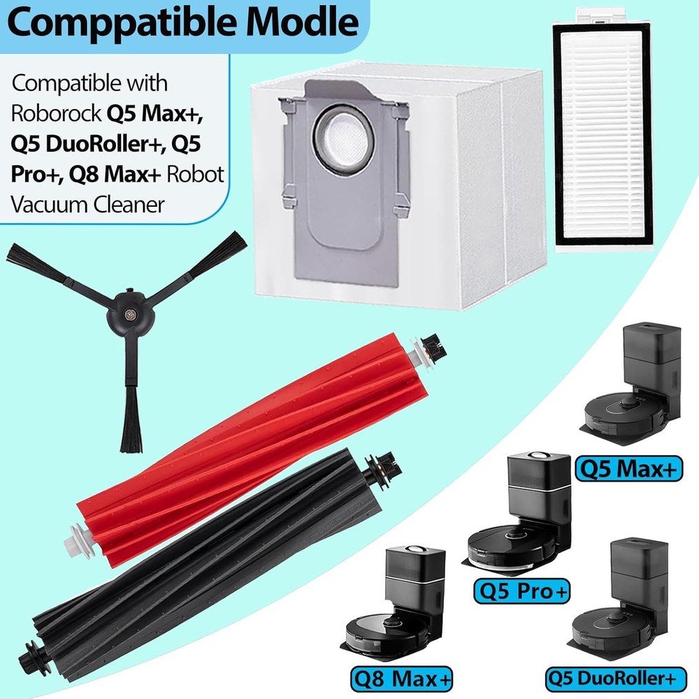 Q5 Max+ Accessories Replacement Kit Compatible with Roborock Q5 Max+, Q5