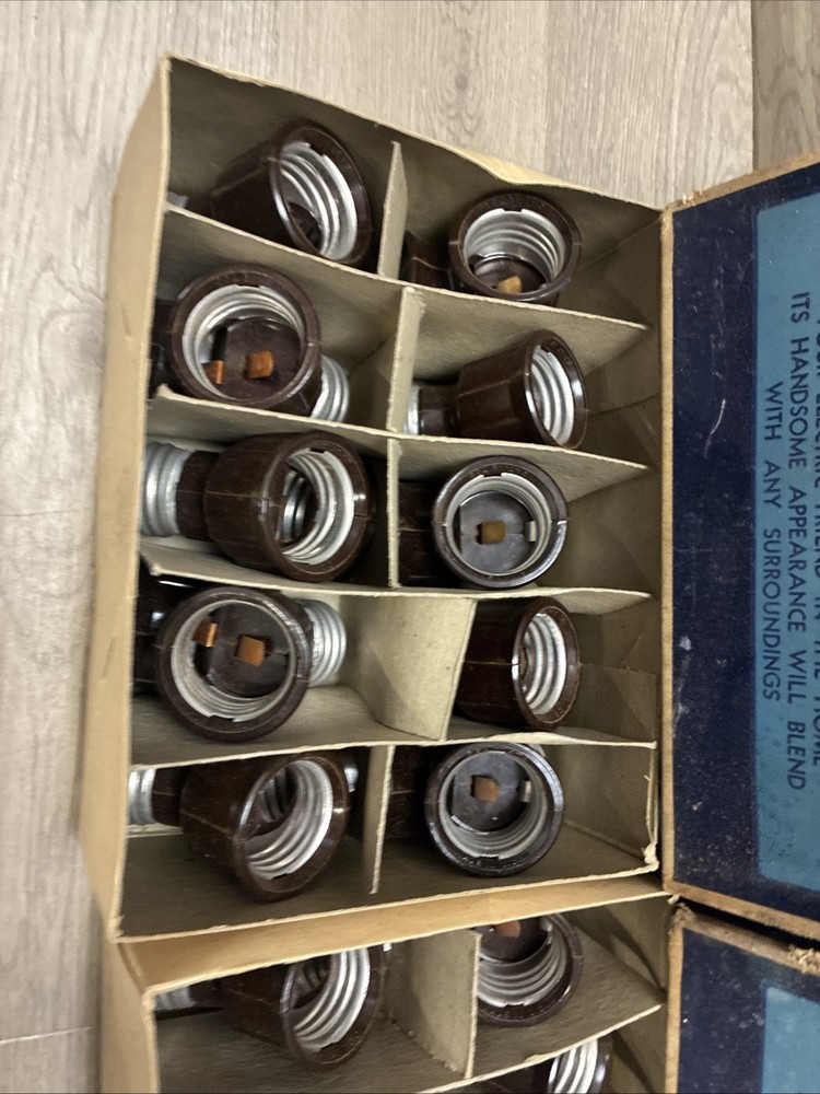 (2) Antique Eagle Electric Twinlight Plugs Bakelite No 700 Full Case