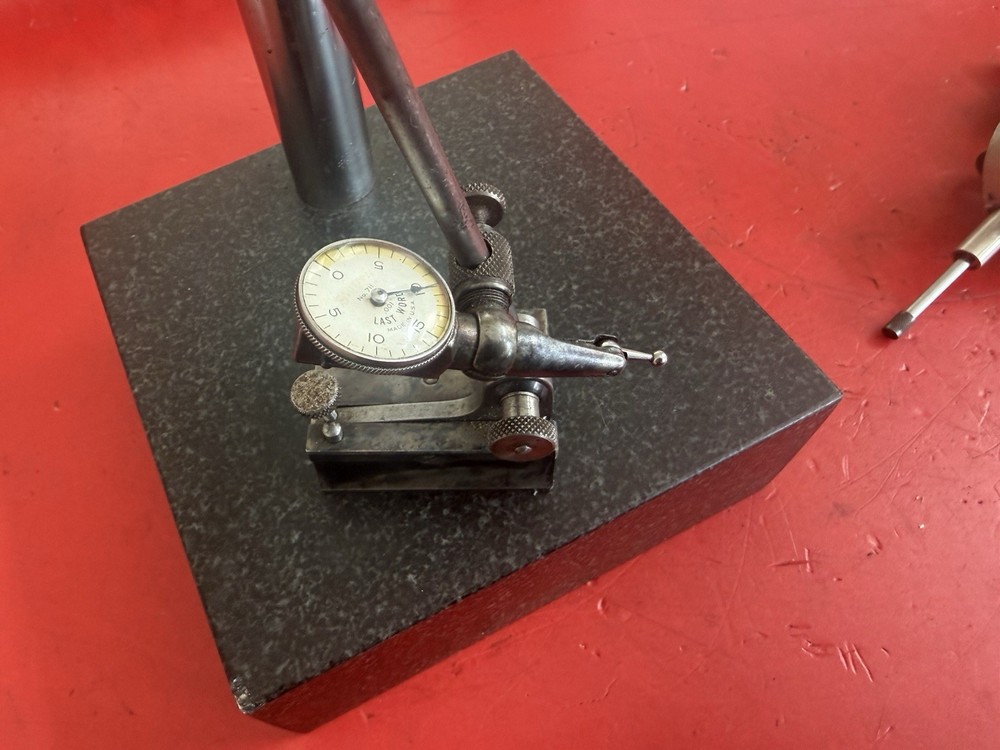 Granite Surface Comparator Stand With Indicators And Surface Gage