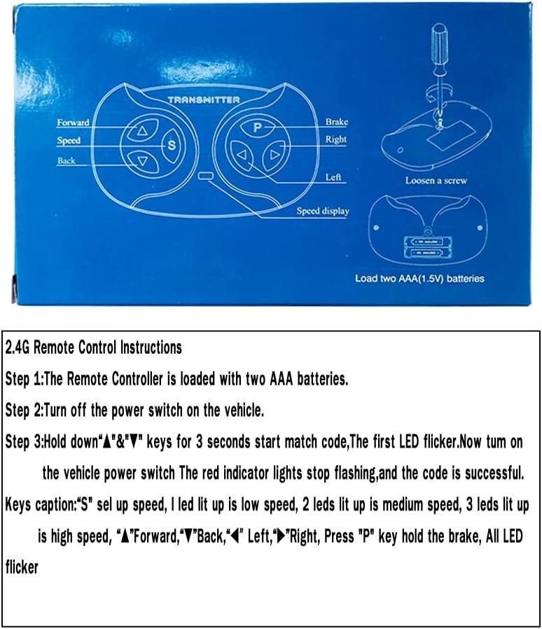 JR1602FCC 2.4Ghz Bluetooth Remote Control for Power Wheels,Remote Transmitter...
