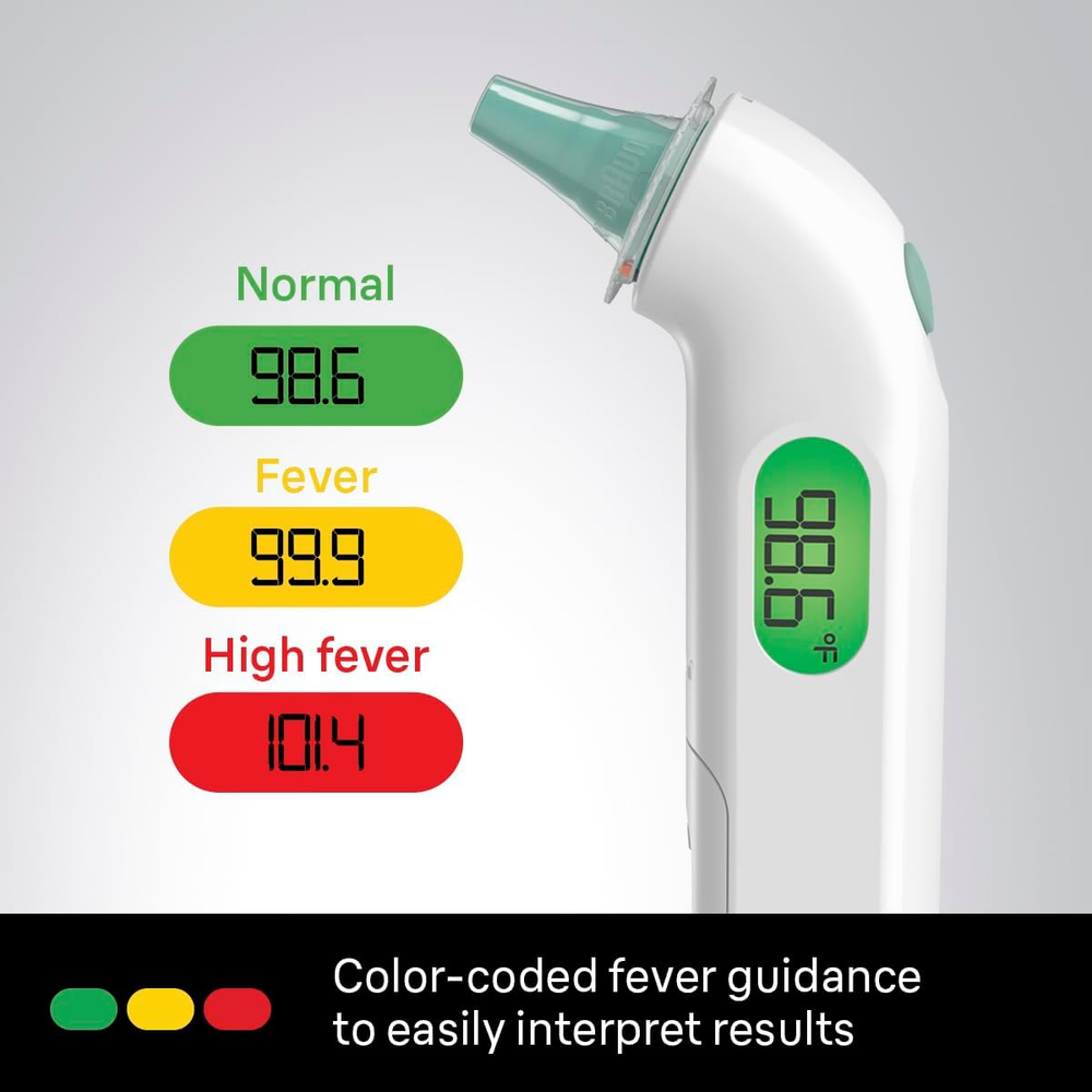 Thermoscan 4 Digital Ear Thermometer, Professional Accuracy with Color Coded ...