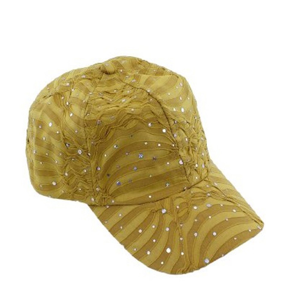 Glitzy Game Sequin Trim Baseball Cap