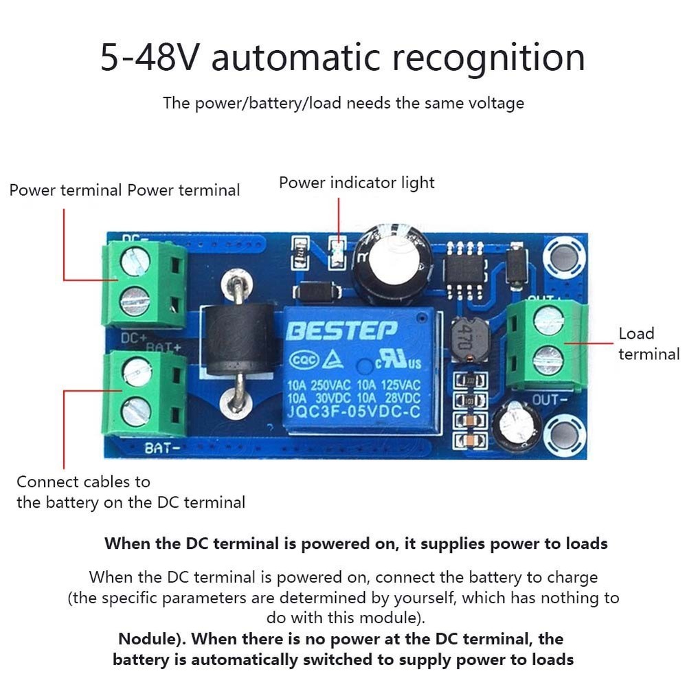 Automatic Battery Switching Solution YX850 Power Failure Backup Module