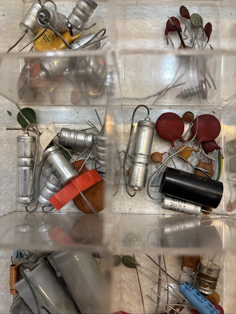 Vintage Capacitors Lot Ceramic Electrolytic Assorted Untested