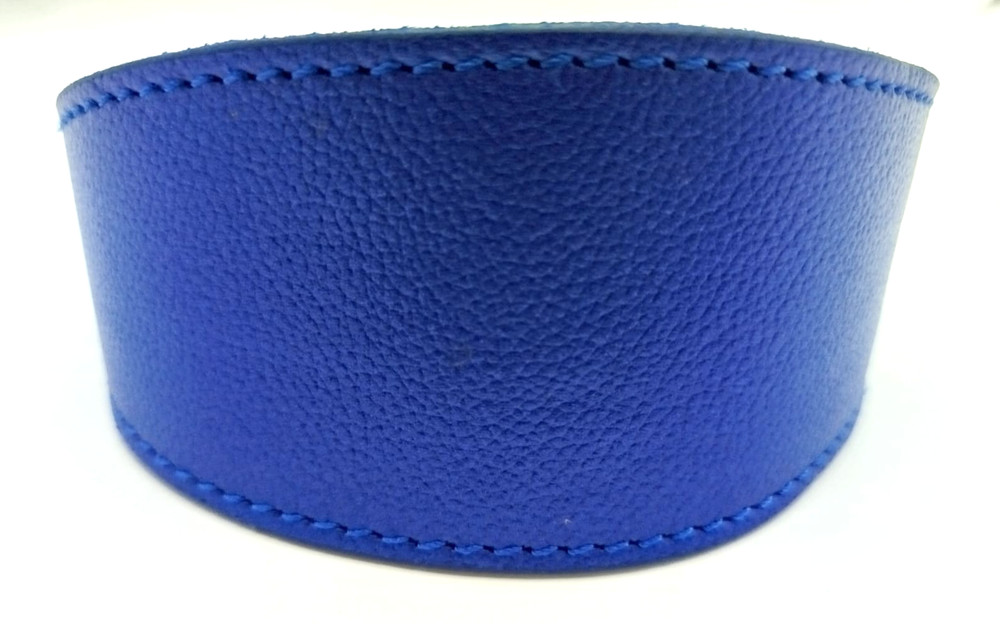 Dog Collars - Original Leather - Comfortable Inner - Blue