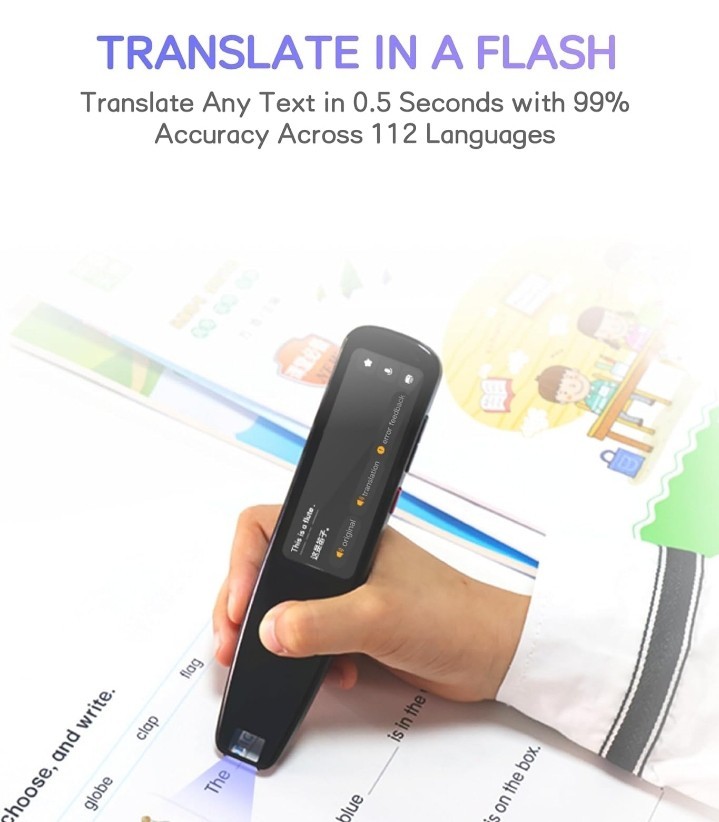 Scan Translator Pen, High-Accuracy Text-to-Speech Device Supporting 112 Language