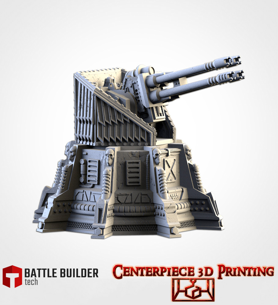 Cannon Turrets - 3d printed Tabletop Terrain Scenery for Grim Future