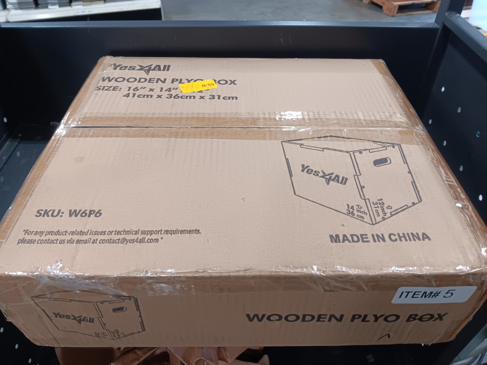 Yes4All Plyo Box, 3-in-1 Wooden Box Jumps for 16" x 14" x 12". For up to 450lbs.