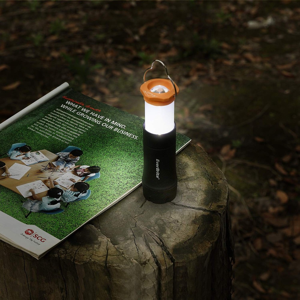 EverBrite 2-in-1 Mini Lanterns and Flashlights with 3 Modes, 2 Pack Black