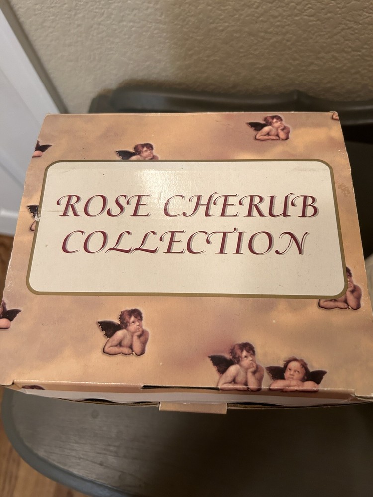Rose Cherub Collection Pitcher W Box Vintage