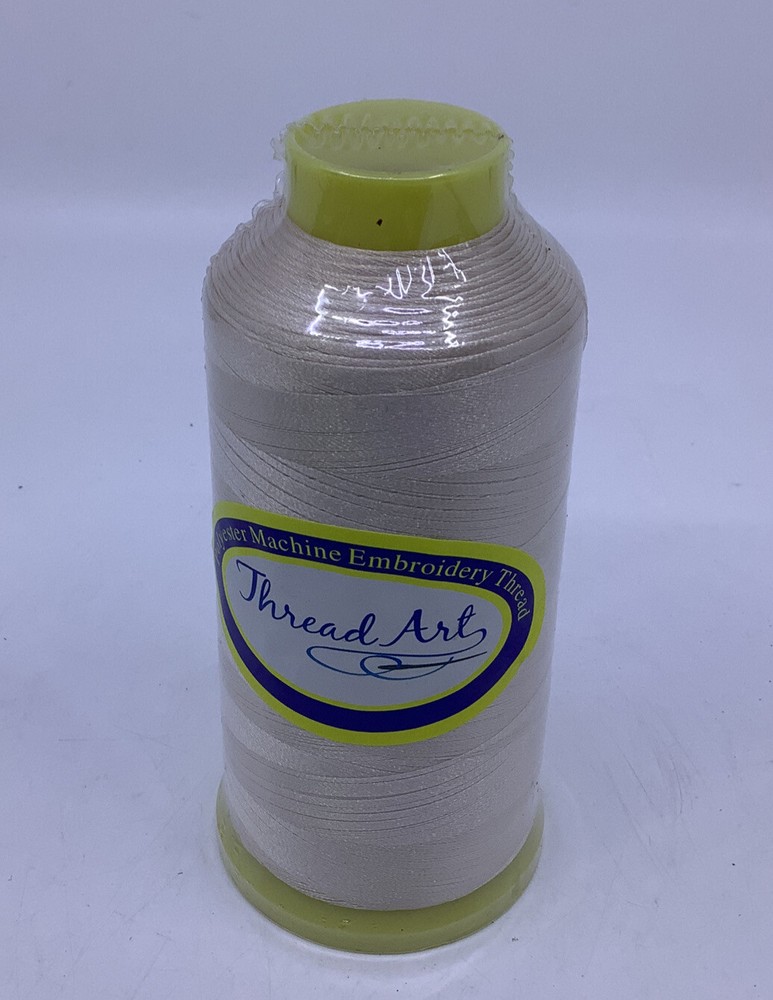 Thread Art Polyester Machine Embroidery Thread Cream Color # 104