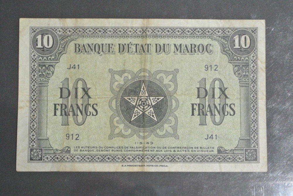 MAROC 10 FRANCS1 /05/1943 TTB