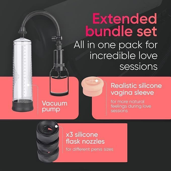 Vacuum Penis Pump for Male ED Enhancement Erectile Enlargement Penis Enlarger BG