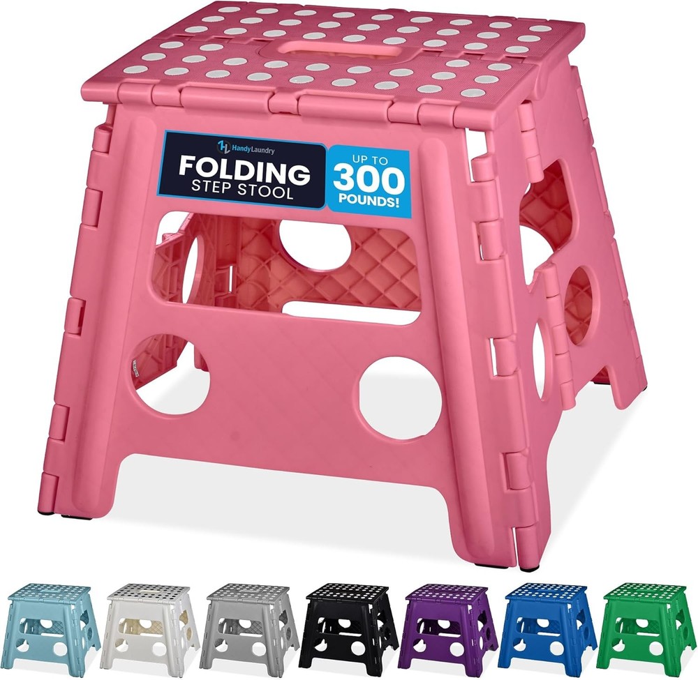 Folding Step Stool Sturdy Enough Collapsible Stool to Support Adults & Safe