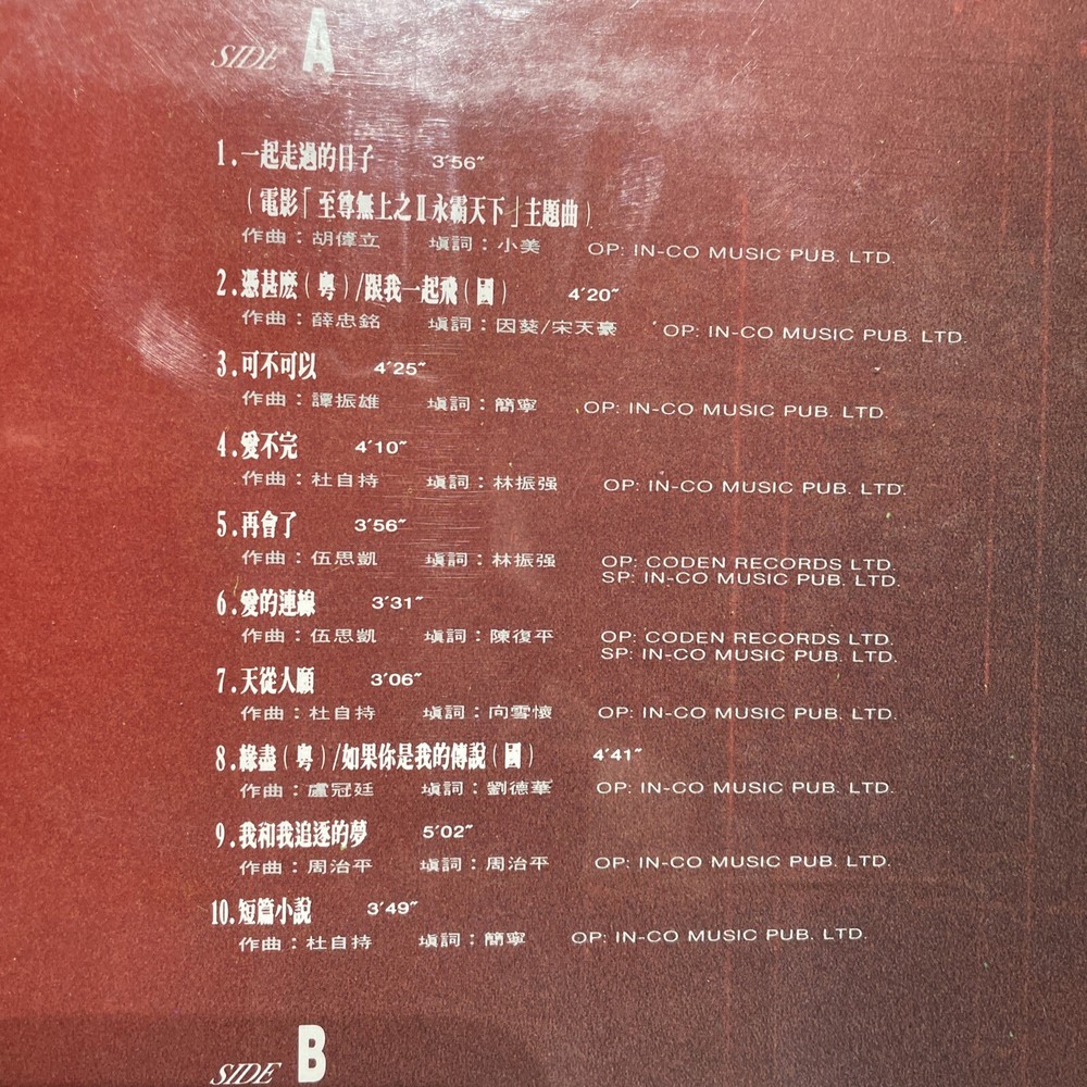 劉德華刘德华Andy Lau金曲卡拉OK 專輯LD