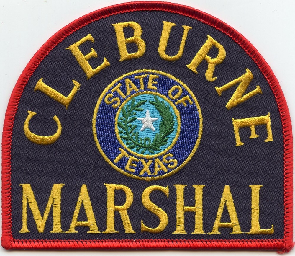CLEBURNE TEXAS TX MARSHAL police PATCH