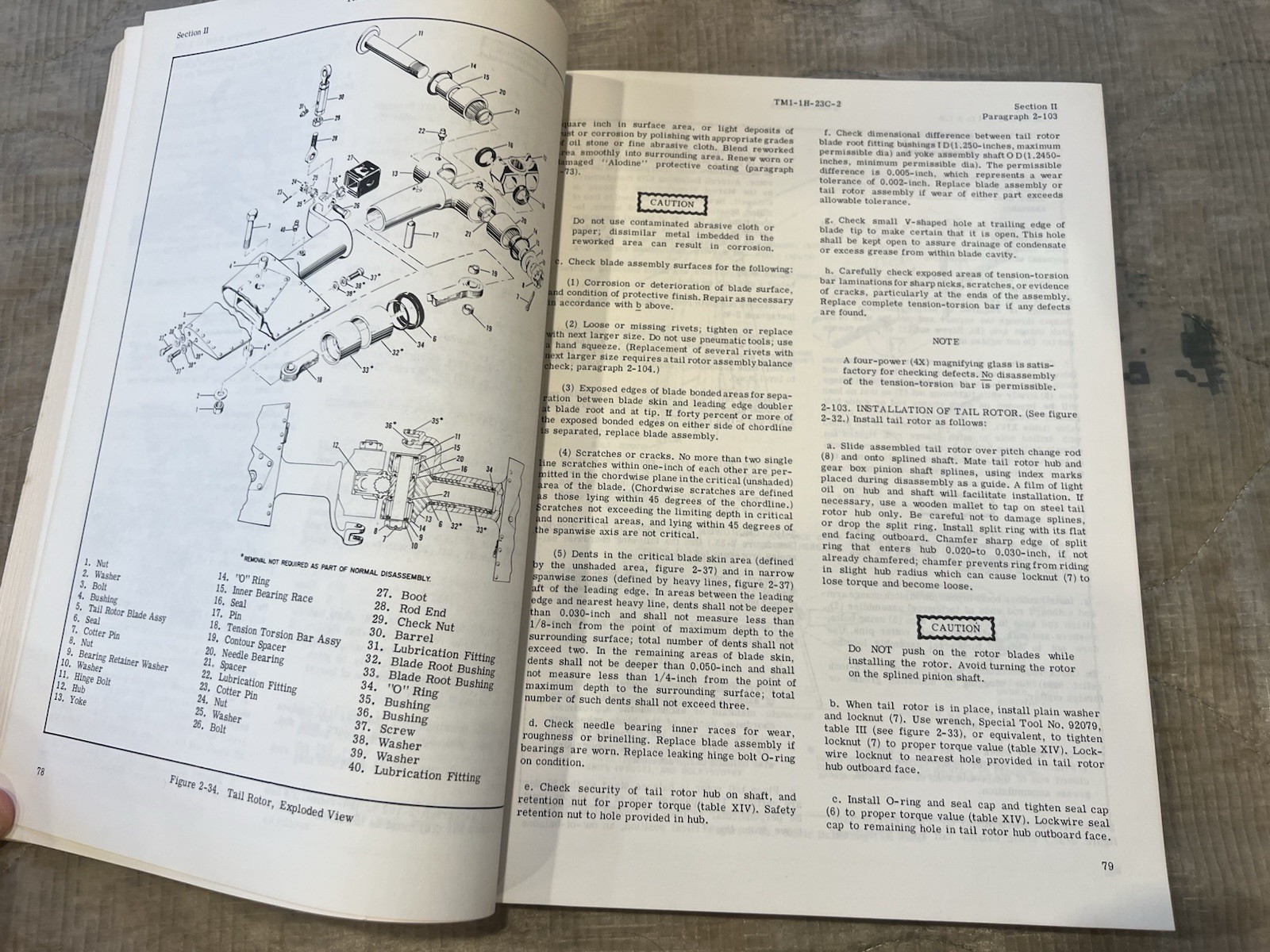 Hiller H-23C Raven Helicopter Maintenance Instruction Manual - Jan 1961