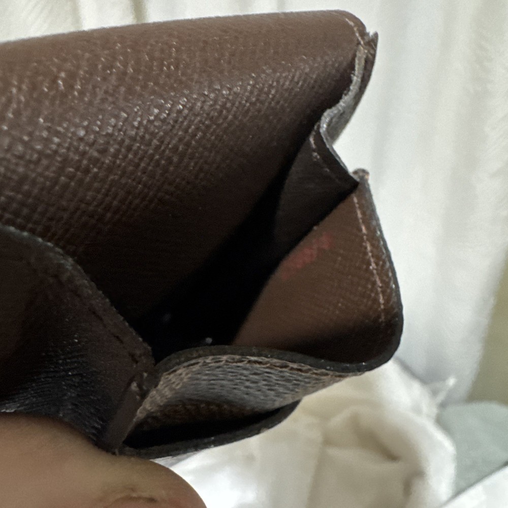 Authentic Louis Vuitton Damier Ebene Pouch Case Brown