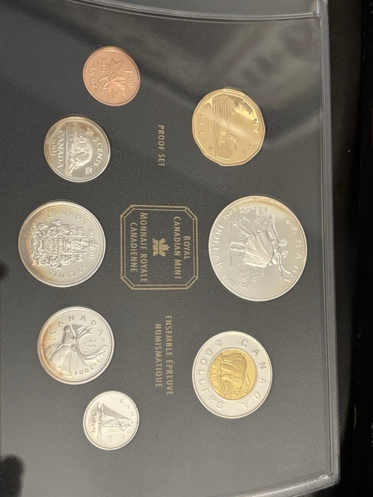 2001 CANADA SILVER PROOF SET … 1.75 ASW with box book & coa