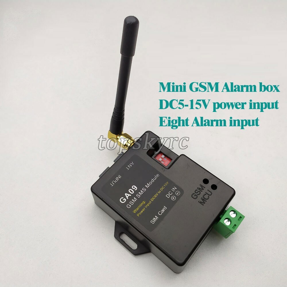 2019 GA09 GSM SMS Alarm System Wireless Module 8 Alarm Input Home Security sztp