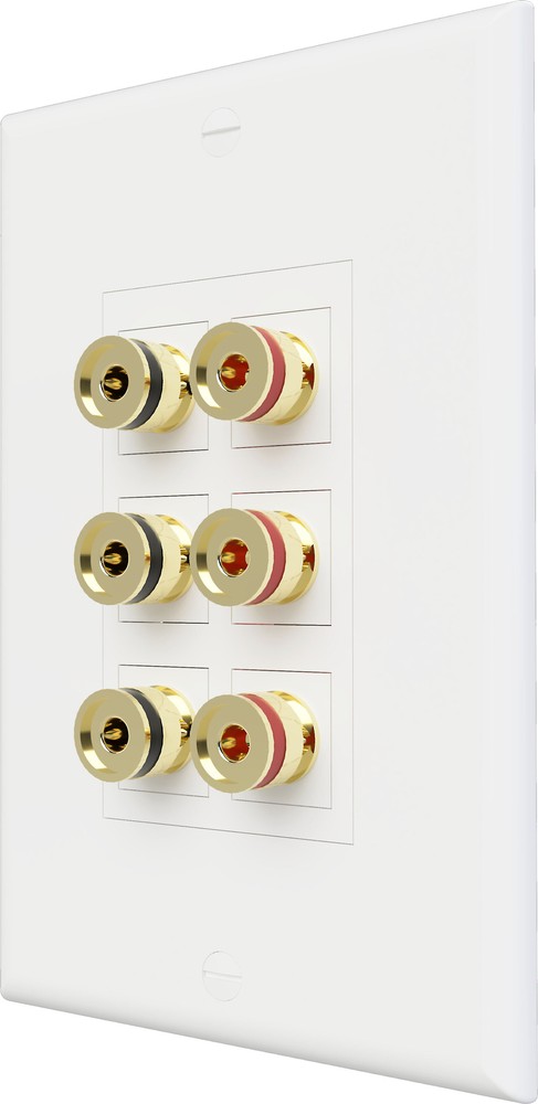 Speaker Snap Keystone Binding Posts 6 Pairs / 12 Pieces -White