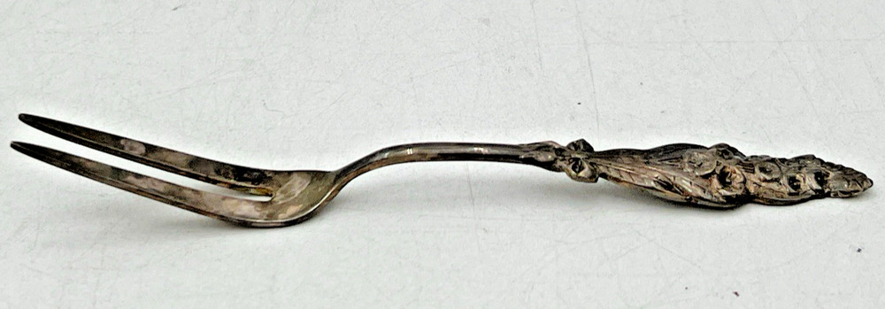 REED & BARTON HARLEQUIN JELLY SERVER, LADLE, LEMON FORK & OLIVE FORK SILVERPLATE
