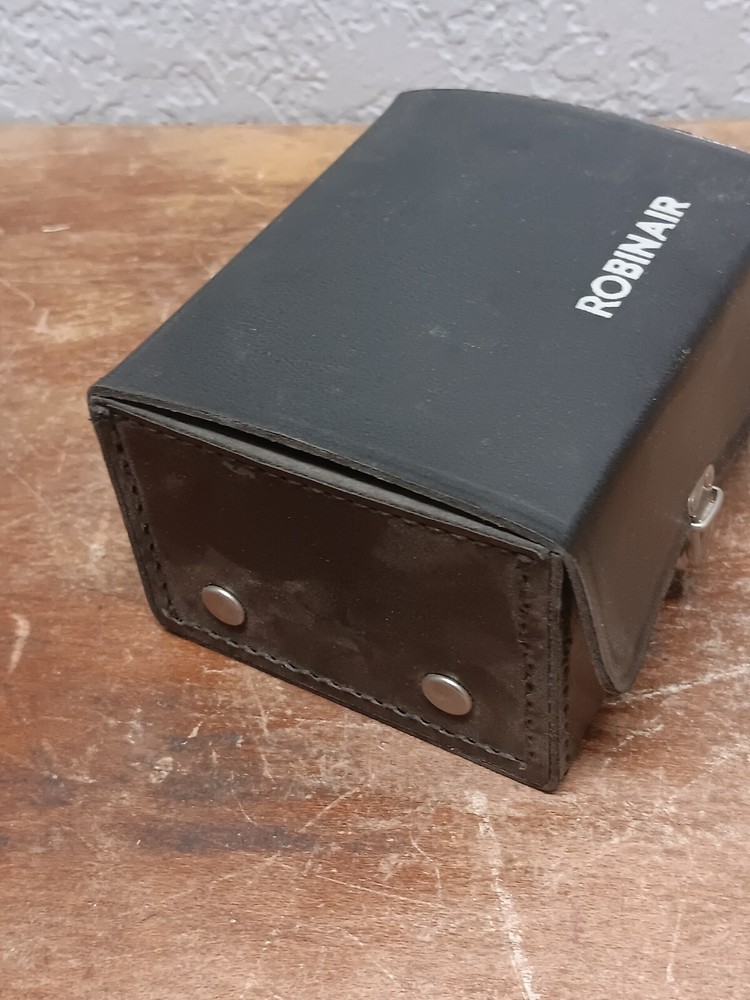 Vintage Robinair Temperature Gauge & Leather Storage Box