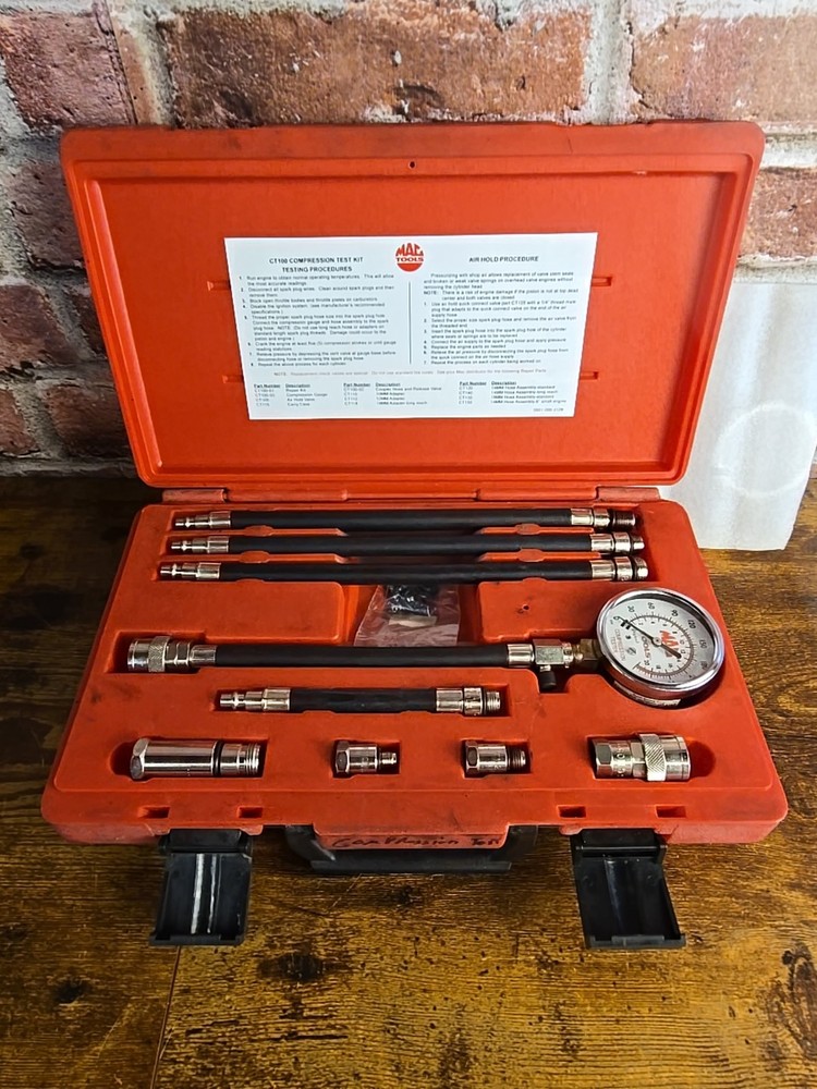 MAC TOOLS CT-100 Compression Test Kit w/ Case Free Shipping