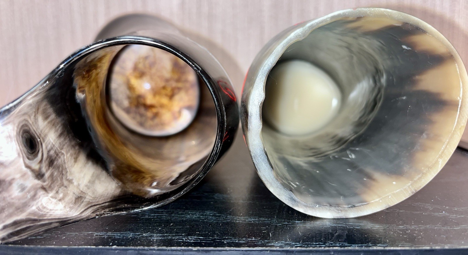 Two Viking Drinking Horn Mugs Horns of Odin - 320ml/450ml