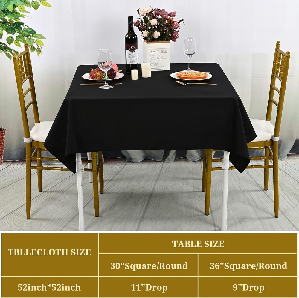 Stain Resistant Square Tablecloth Set