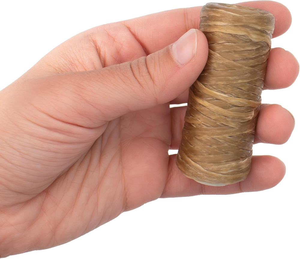 The Beadsmith Artificial Sinew Waxed Thread – Flat Polyester Craft String, Natur