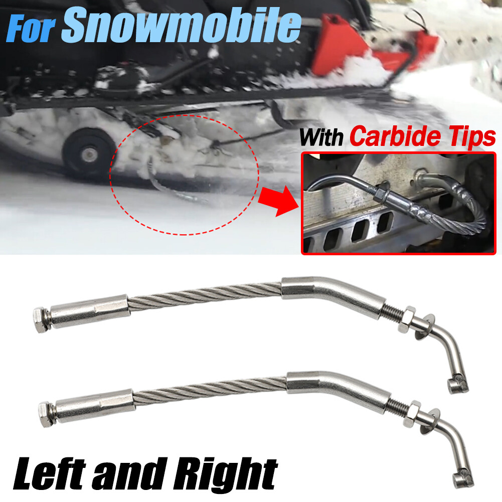 Left+Right Ice Scratchers w/ Carbide Tips For Snowmobile Snow Reverse Compatible
