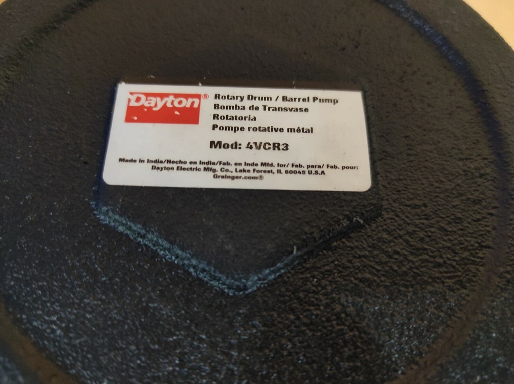 Dayton 4VCR3 Rotary Drum Barrel Pump