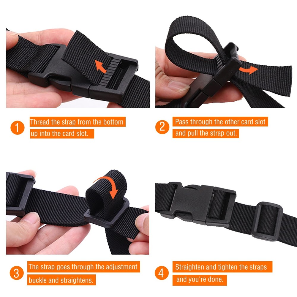 Premium Utility Straps with Quick Release Buckle Adjustable 12 feet, Black