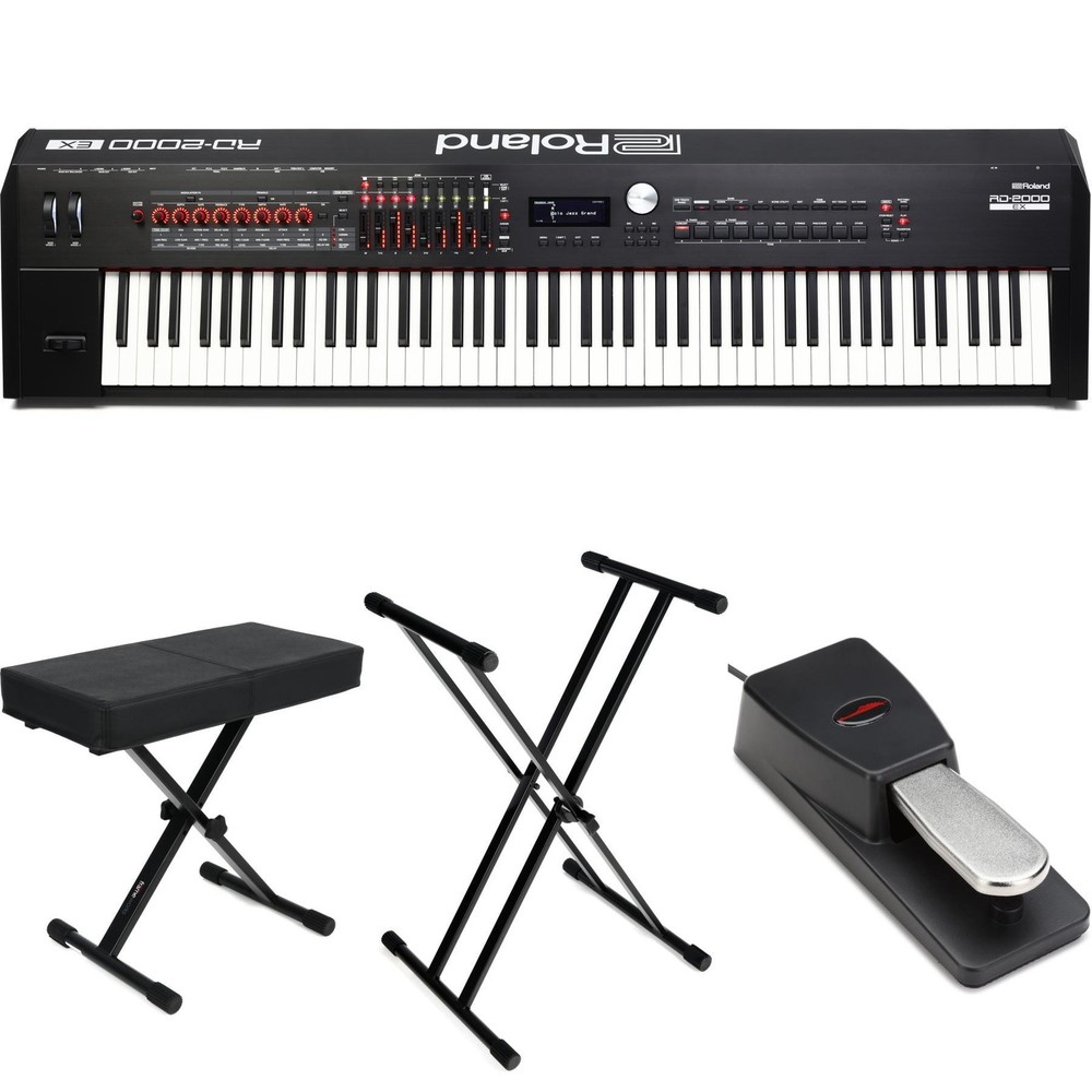 Roland RD-2000 EX 88-key Digital Piano Essentials Bundle