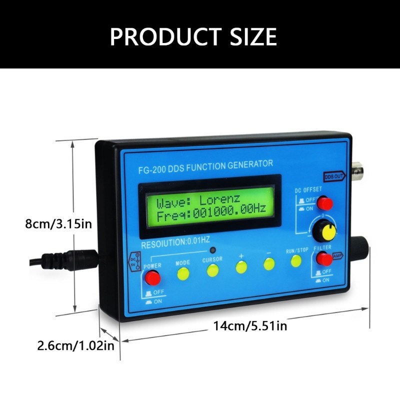 Multifunction Waveform Generator Portable Schumann Resonator Frequency Generator