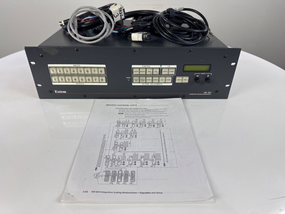 Extron ISM 824 Integration Scaling Multiswitcher with 4 Cards Cables Manual